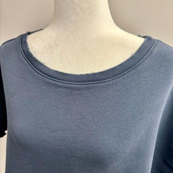Frank & Eileen Olive Short Sleeve Original Capelet Sweatshirt Navy Blue One Size - Picture 3 of 11
